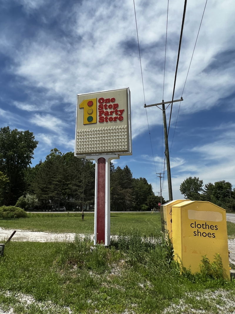One Stop Party Store - June 2022 Photo Of Amazing Sign (newer photo)